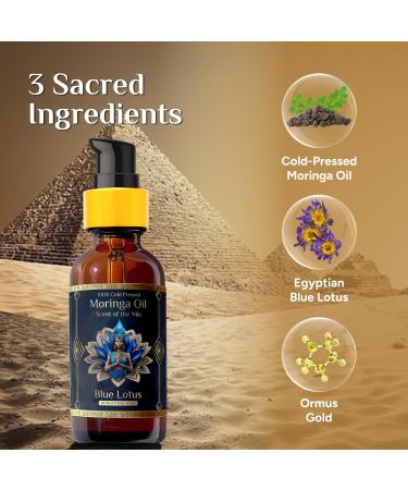 Pure Organic Moringa Oil with Blue Lotus Deep Hydrating & Anti-Aging Ritual Oil for Skin Hair & Nails | Dealer/Distributer Countertop Display 2oz. (12 pack) - Buy Online on GoSupps.com