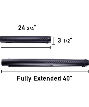 2-Pack Extendable Poster Tubes Expand from 24.5 to 40 with Shoulder Strap | Carry Documents Blueprints Drawings and Art | Black Portable Durable Round Storage Cases with Lids and Labels - Buy Online on GoSupps.com