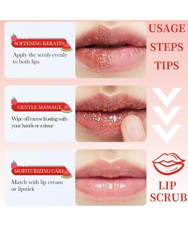 Fruity Lip Scrub - Lip Scrub Exfoliator - Lip Care for Women - Moisturizing Lip Mask - Lip Balm & Moisturizer for Dry Chapped Lip - Lip Exfoliator Scrub - Watermelon & Raspberry Taste - Buy Online on GoSupps.com