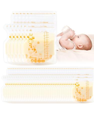 45 pieces of BPA-free breast milk bag for freezing 250 ml breast milk storage bags pre-sterilizes double zipper. - Buy Online on GoSupps.com