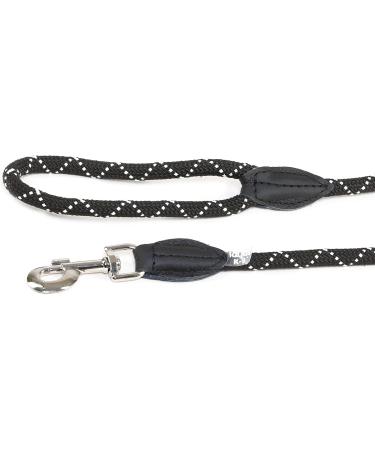 Julius-K9 20200-IDC Round Lead Leash 12mm x 2m - Black Fluorescent with Zamak Carabiner | International Shipping - Buy Online on GoSupps.com