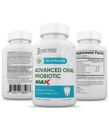 Justified Laboratories (2 Pack) Best Breath Max 40 Billion CFU Probiotic Oral Support 120 Capsules - Buy Online on GoSupps.com