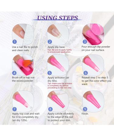 Saviland Nail Dip Powder Set - 12 Colors Glitter White Pink Clear Dipping Powder Kit for French Manicure & Nail Art - Buy Online on GoSupps.com