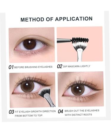 Eyelash Brush Angled Eyeliner Brush Double Layer Fiber Folding Angle Scalloped Lash Brush Portable Lash Fan Brush with Long Handle for Travel 2PCS - Buy Online on GoSupps.com