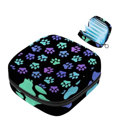MUOOUM Women Binding Storage Pocket Leopard Meda Print Menstrual Cup Portable Women's Binding Storage Pockets Female Menstruation First Period Bag for Teenager Girls Color 6