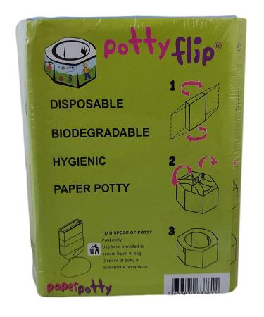 Potty Flip Disposable Potty - 6 Pack | Portable Training Seat for Toddlers | Supports Children Up to 75lbs - Buy Online on GoSupps.com