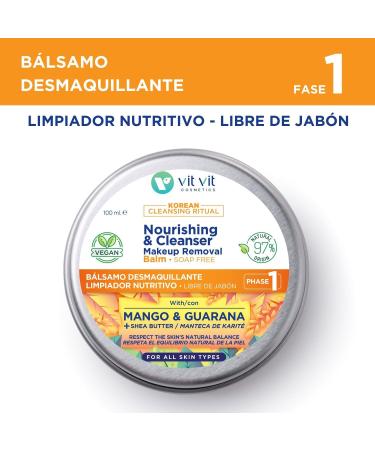  VIT VIT Nourishing cleansing balm 100ml vegan 97% natural ingredients makeup cleansing balm double cleansing facial oil balm Korean Cleansing Ritual Vit Vit Cosmetics - Buy Online on GoSupps.com