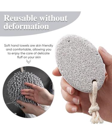 Natural Foot Pumice Stone for Feet Hard Skin Callus Remover for Feet and Hands Exfoliate Rough Skin Equipped with Kitchen Bathroom Hanging Convenient Quick-Drying Hand Towel. - Buy Online on GoSupps.com