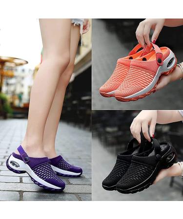 YUEWS Women Diabetic Walking Air Cushion Orthopedic Slip-On Shoes - Arch Support Mesh Mules Sandals - Buy Online on GoSupps.com