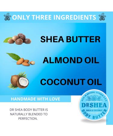 Coconut Body Butter By Dr Shea - Moisturizing Cocoa Body Cream - Nourishing Hair Oil - Organic Lip Balm - Ideal for Dry Skin - Anti-Aging - Natural UV Filter - Eczema & More (200 ml) - Buy Online on GoSupps.com