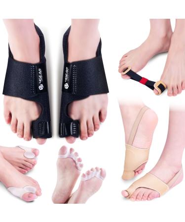 4GEAR SPORTLIFE 4G Bunion/Hallux Valgus Corrector Kit-9pcs- Day & Night Bunion Pain Relief for Men and Women Small