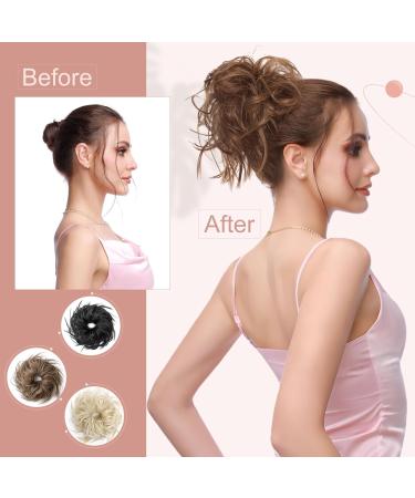 XXL Hair Extensions & Scrunchies - Voluminous Chocolate Brown & Dark Blonde Updos for Brides - Buy Online on GoSupps.com