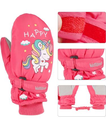 KAKU NANU Kids Ski Gloves Mittens | Waterproof Winter Gloves for Boys & Girls | Thermal Fleece | Ages 2-10 Years | Pink-5 L 6-10 Years - Buy Online on GoSupps.com