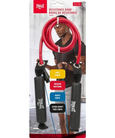 Everlast Medium Resistance Band - Durable Latex Tube with Padded Handles Ideal for Pilates Home Gym Fitness Weight Loss Full-Body Workouts Great Exercise Equipment for Home & Recovery - Buy Online on GoSupps.com