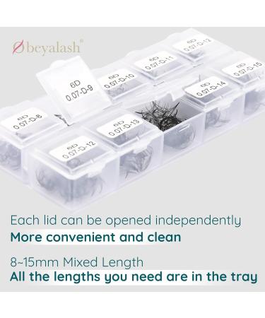 Obeyalash 1000Pcs Loose Premade 4D Eyelash Extensions - 0.07mm C Curl Handmade Lash Fans 8-15mm | Shop Now for International Shipping - Buy Online on GoSupps.com