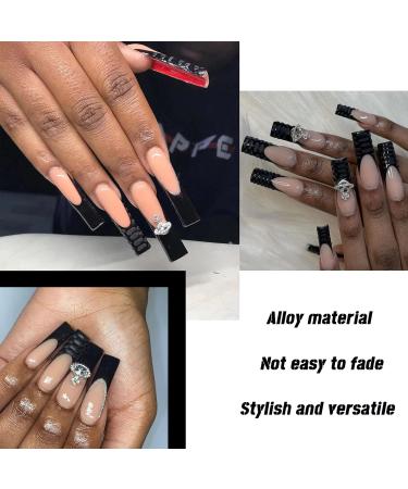 25 Pieces Planet Nail Art Charms - 3D Cross & Saturn Rhinestone Nail Gems | Shiny Acrylic Nail Accessories for Women - Buy Online on GoSupps.com