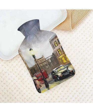 City Street Hot Water Bottle with Plush Cover - Hand Warmer for Adults & Kids | 26.5x15.3cm - International Shipping - Buy Online on GoSupps.com