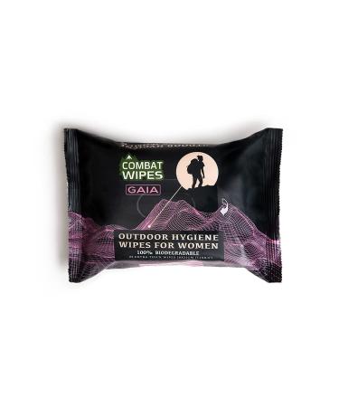 Combat Wipes GAIA - Biodegradable Feminine Hygiene Wet Wipes for Women - pH Balanced, Extra Thick, with Aloe & Vitamin E - 50 Count (2 Packs) - Buy Online on GoSupps.com