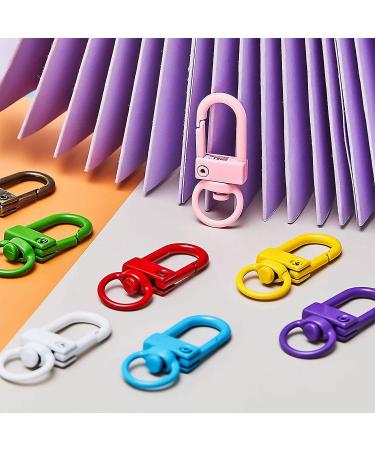 Colorful Metal Lobster Clasp Hooks with Key Rings - 12 Colors (36 Pieces) | DIY Bag Key Chains & Jewelry Making Accessories - Buy Online on GoSupps.com