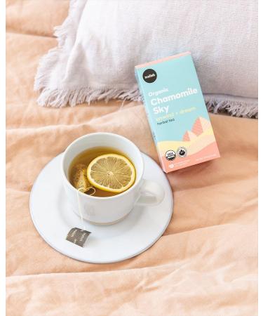 Tealish - Organic Chamomile Sky Herbal Tea Sachets 15 Biodegradable Tea Bags - Organic Herbal Tea Bags - Chamomile Tea with Turmeric for Sleep and Relaxation - Buy Online on GoSupps.com