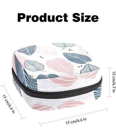 Anna Cowper Floral Leaves Sanitary Napkin Storage Bag | Menstrual Cup Pouch | Nursing Pad Holder | Portable Period Bag for Women and Teen Girls - Multi-colored - Buy Online on GoSupps.com