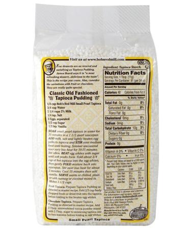 Bob's Red Mill Small Pearl Tapioca - 24 oz | Gluten-Free Tapioca Pearls - Buy Online on GoSupps.com