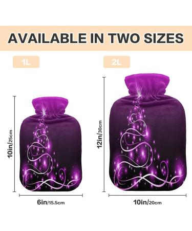 KCL Deci Hot Water Bottle 2L with Cover - Violet Christmas Tree | Foot Warmer Pain Relief & Heat Therapy - Buy Online on GoSupps.com