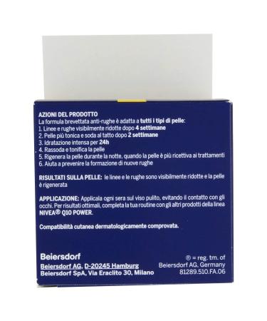 NIVEA Q10 Anti-Wrinkle Night Cream 50ml | Best Face Cream for Anti-Aging & Hydration - Buy Online on GoSupps.com