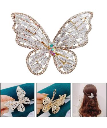 FRCOLOR Rhinestone Hair Clip for Women Butterflies bobby for girls Headwear curls Miss diamond Hair Jaw Clip - Buy Online on GoSupps.com