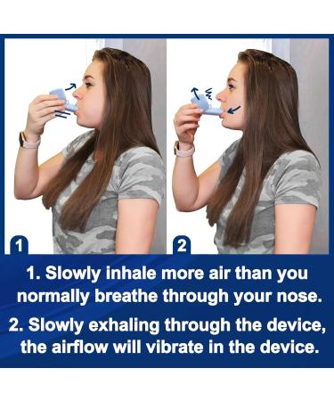 Mucus Clearance & Lung Expansion Device - Flutter Valve for Lung Strengthening & Breathing Exercises (Light Blue - Buy Online on GoSupps.com