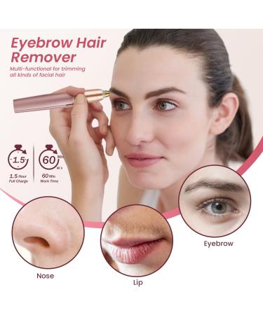 Rechargeable Heated Eyelash Curler & Electric Eyebrow Trimmer Beauty Kit - Portable Hair Clipper for Eyelashes Eyebrows & Nose - Stylish White & Pink Design - Buy Online on GoSupps.com