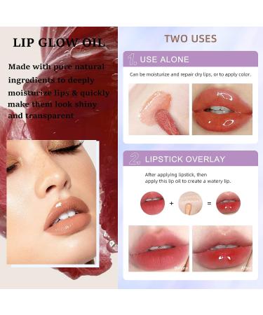QiBest Lip Oil Hydrating Gloss Set - Cherry Blossom, Coral Pink, Cinnamon - Buy Online on GoSupps.com