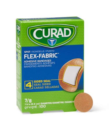 Curad Flex Fabric Spot Adhesive Bandages 7/8 Diameter - Box of 100 - Buy Online on GoSupps.com
