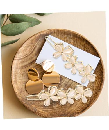 FRCOLOR 1pc Hairpin Barrette Pearl Hair Pin Crystal Headpiece Crystal Hair Clips Rhinestone Hair Clips Pearl Hair Clips Rhinestone Headpiece Headdress Flower Clip Copper White The Side - Buy Online on GoSupps.com