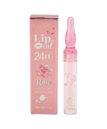 Fictory 2PCS Lip Plumping Gloss Long-Lasting Moisturizing Rose Petals Lip Plumping Filler for Women