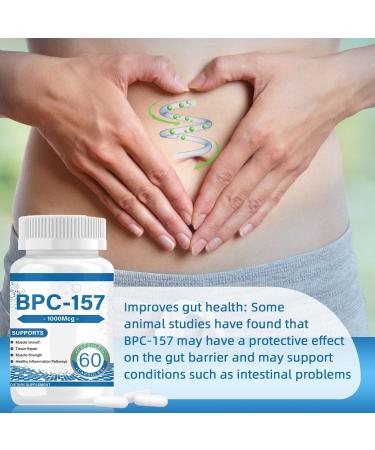 BPC 157 Peptide Capsules - 1000mcg 60 Capsules BPC-157 Protective Compound for Muscle Workout Recovery Non-GMO Dairy Free Gluten Free - Buy Online on GoSupps.com