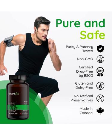 Smartvita Joint Supplement: Vegan Muscle Relaxant & Support with AyuFlex Boswellin & BioPerine | 120 Capsules - Buy Online on GoSupps.com