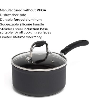 Ecolution Symphony 1.5 Qt Slate Saucepan with Glass Lid - Durable Cookware - Buy Online on GoSupps.com