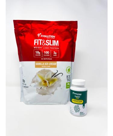 Natural Laxatives for Constipation Fast Acting with Probiotics Colon Cleanse 30 Capsules- Happy Poo + Grass-Fed Whey Protein Powder for Easy Digestion 2 Pounds (Vanilla)-Evolution Advance Nutrition