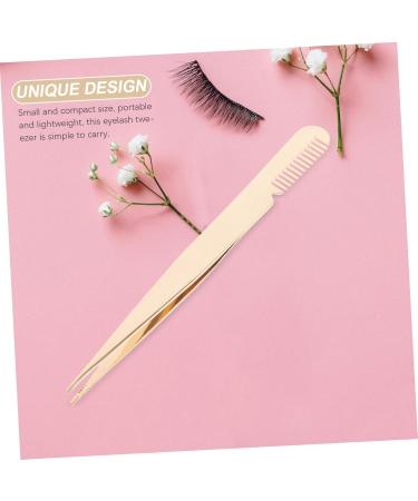 FRCOLOR Eyelash Clamp Tweezers Eye Eyelash Curler Eyelash Applicator Tool Beauty Tools Lash Clamp Tweezers Eyebrow Tweezers for Women Eyelash Clamp Eyelashes Stainless Steel Pointed Mouth - Buy Online on GoSupps.com