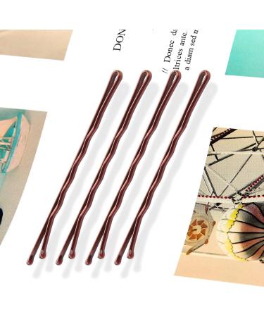 100pcs Brown Bobby Pins 6cm for Thick Hair | Long Kirby Grips with Storage Box | Hair Accessories for Women | Ideal for Makeup & Hair Styling - Buy Online on GoSupps.com