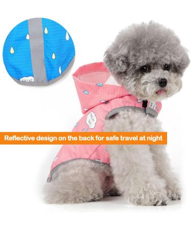 BPS Waterproof Dog Rain Coat - Hooded & Pocket for Small Medium & Large Dogs - 100% Polyester - Pink XXXL | BPS Buena Pet Shop - Buy Online on GoSupps.com