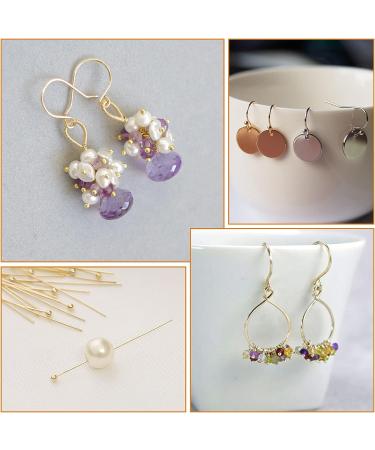 2000Pcs Assorted Head Pins Set for Jewelry Making - DIY Craft Kit with Ball, Flat, and Eye Pins in Silver and Gold - Buy Online on GoSupps.com