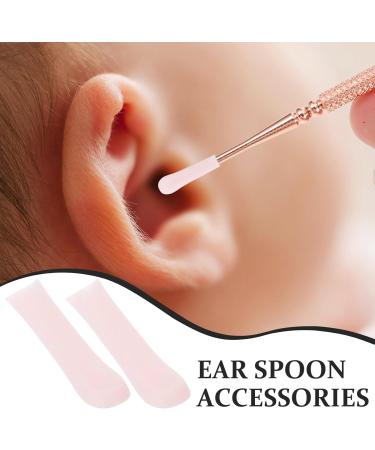 FRCOLOR Ear Spoon Tips Ear Cleaner Replacement Tips 10pcs Soft Silicone Ear Wax Pick Removal Tips Safety Ear Scoops Sleeves Accessories Set for Teens Adults Oval Pink - Buy Online on GoSupps.com