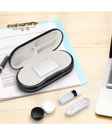 KENOBEE 2 in 1 Eyeglasses and Contact Lens Case with Mirror & Tweezers - Portable Double Sided Holder for Men & Women - Buy Online on GoSupps.com