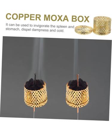 Lurrose 30-Piece Moxa Sticks for Smoking Massage | Handmade Moxibustion Rolls | Artemisia Wormwood Heat Boxes with Metal Stand - 3.5x3.5cm Gold - Global Shipping Available - Buy Online on GoSupps.com