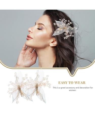 Lurrose Bridal Hair Clips - Green Leaf & Crystal Accessories for Weddings & Parties - Buy Online on GoSupps.com