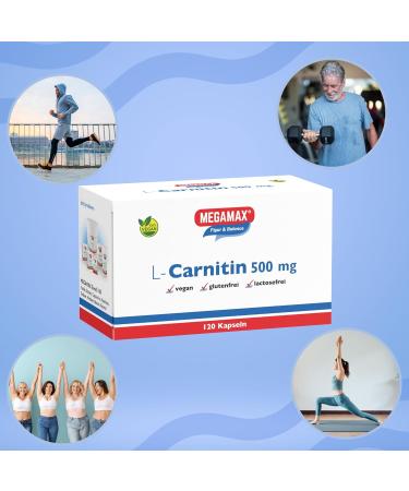 Buy Megamax L-Carnitin 500 mg Capsules - Supports Weight Loss & Energy | Global Shipping - Buy Online on GoSupps.com