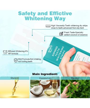MYBYS Coconut Teeth Whitening Strips Kit - 56 Strips with Gel | Professional At-Home Whitening Treatment - Sensitivity-Free - Buy Online on GoSupps.com