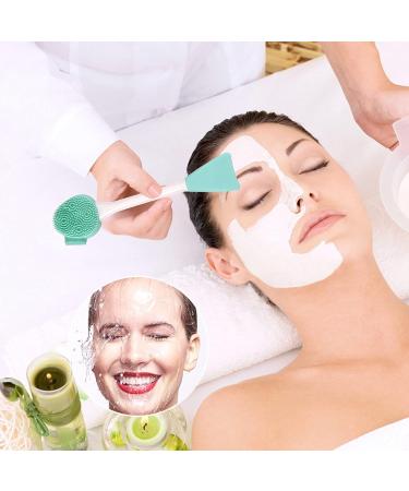 Facial Care Mud Silicone Brush Double-Head Soft Skin Instrument Cleansing Beauty Tools Zit (H One Size) One Size H - Buy Online on GoSupps.com